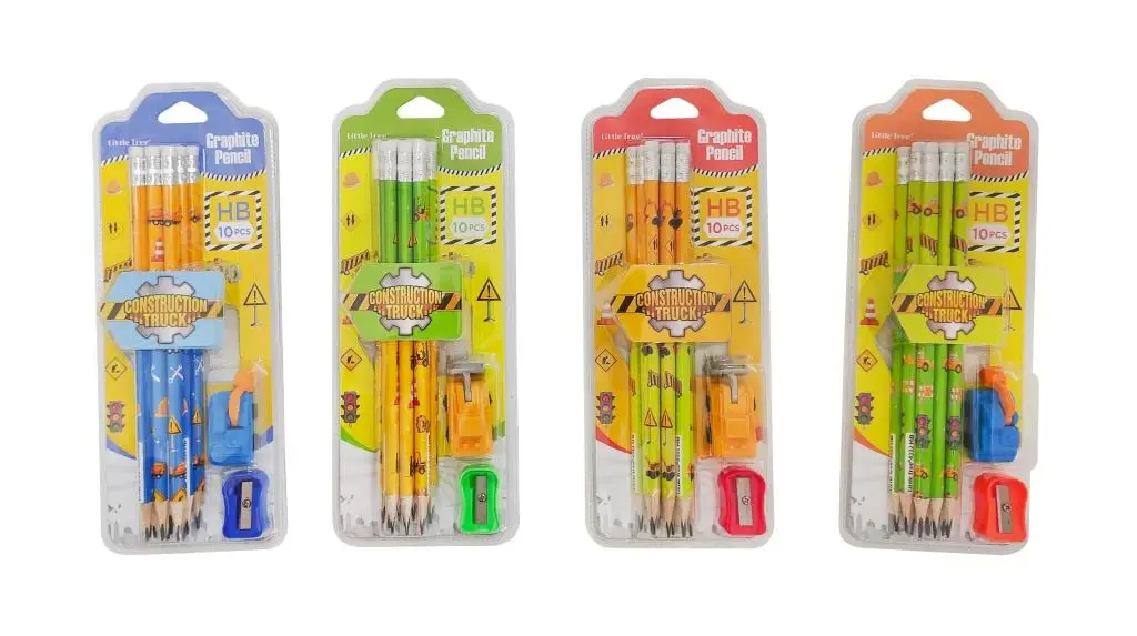 10PK Premium HB Pencils – Construction Truck Series