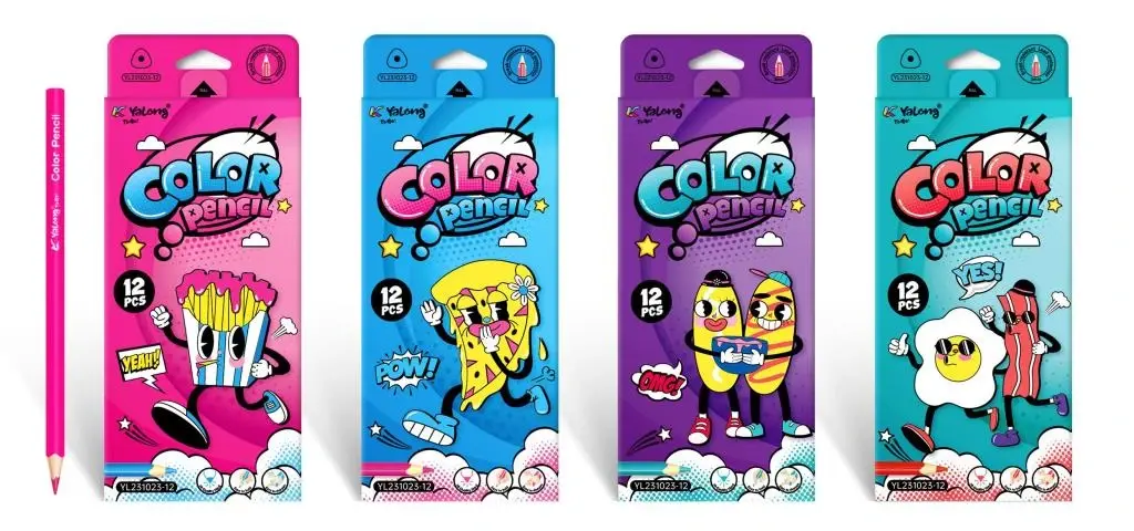 12PK Premium Colour Pencils – Foodie Character Series