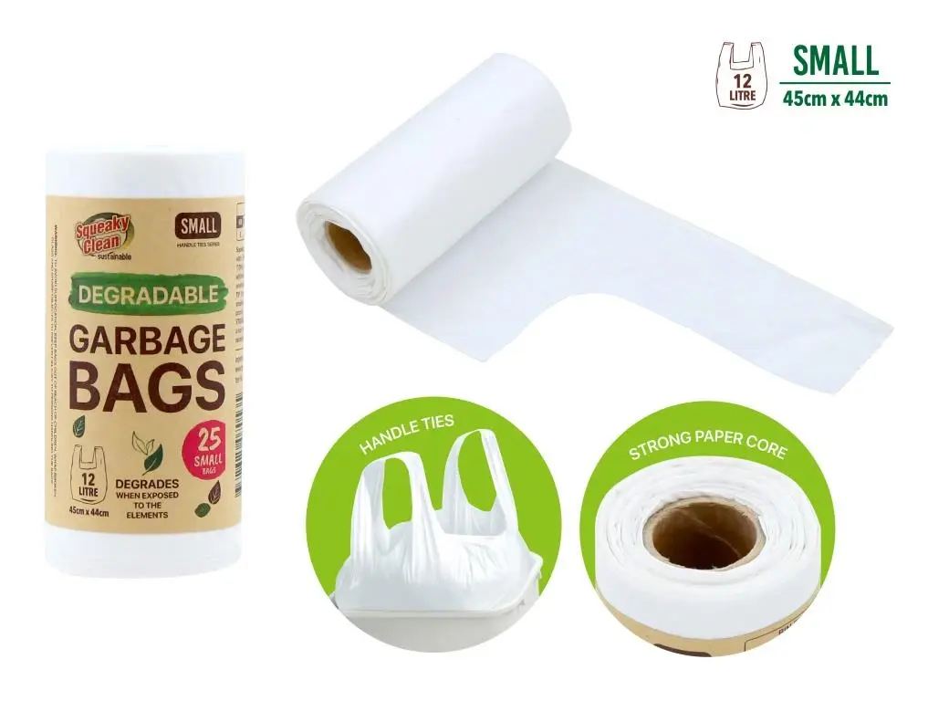 25PK Degradable Series Bin Liners-12LTR (SMALL)