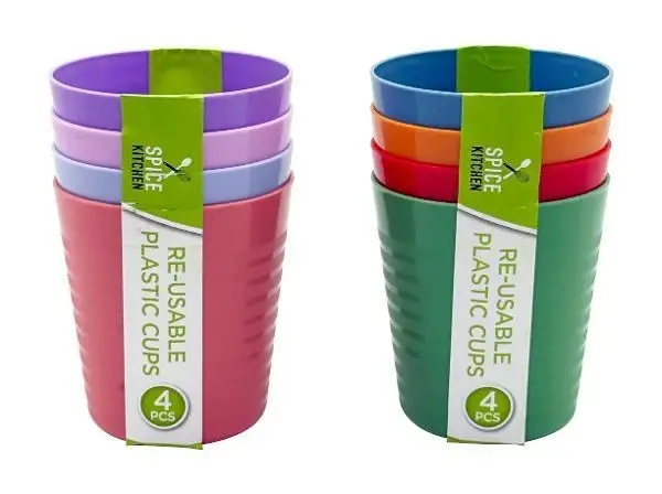 4PK Plastic Cups – Re-usable