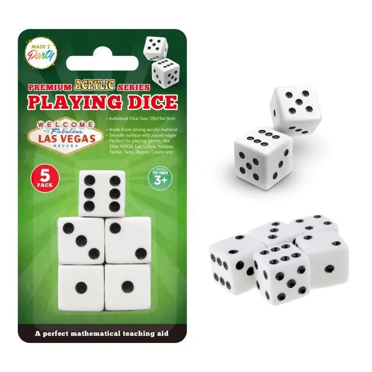 5PK Premium Acrylic Series Playing Dice