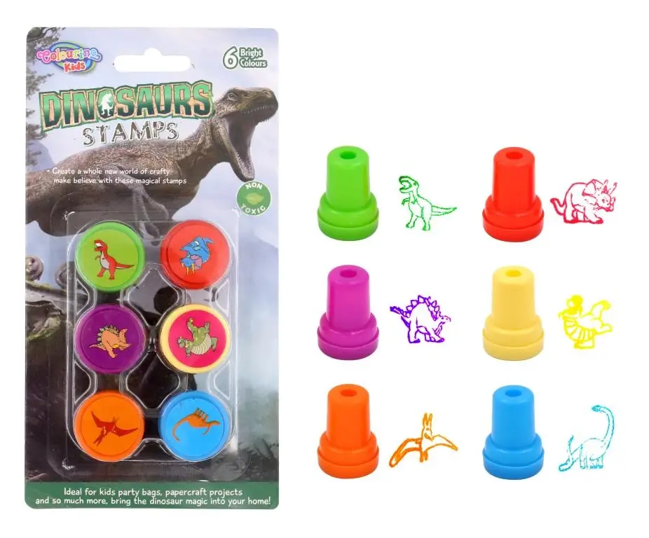 6PK Fun Stamps – Dinosaur Series