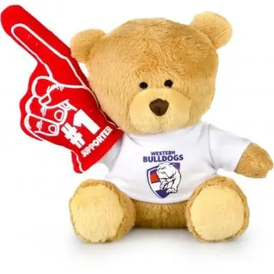 AFL No.1 Supporter Teddy Bear Western Bulldogs – 15cm