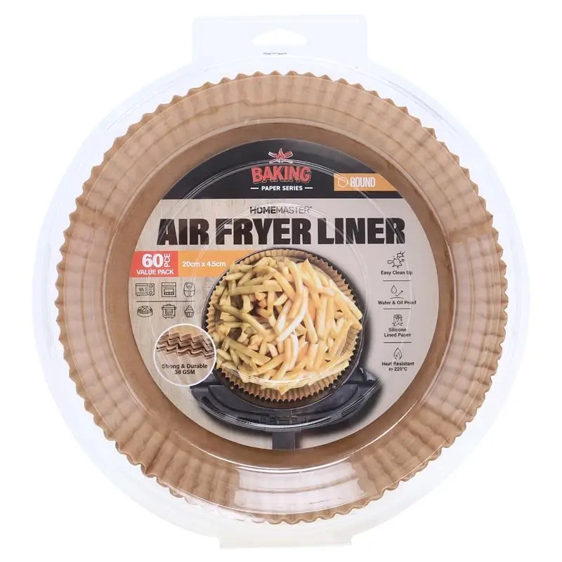 Air Fryer Liner 60pk – 20cm x 4.5cm (h) – Round