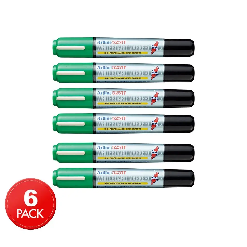 Artline 525TT Dual Nib Whiteboard Marker – Green/Black