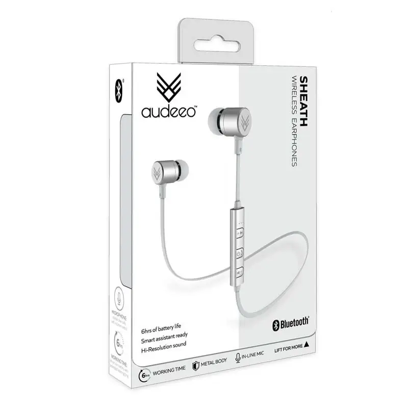 Audeeo Sheath Wireless Bluetooth Metal Earphones