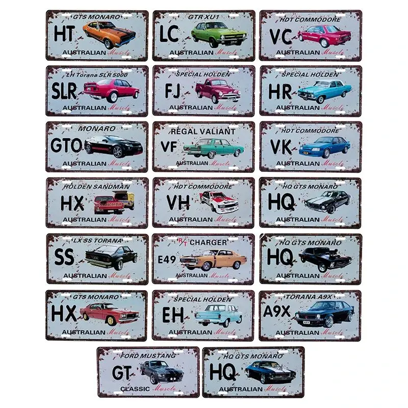 Aussie Car Plate Sign 20cm x 30cm