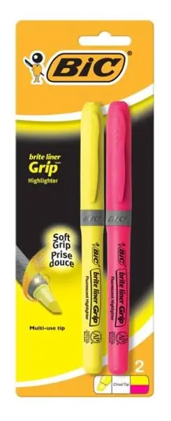 Bic Briteliner Grip Assorted BP2