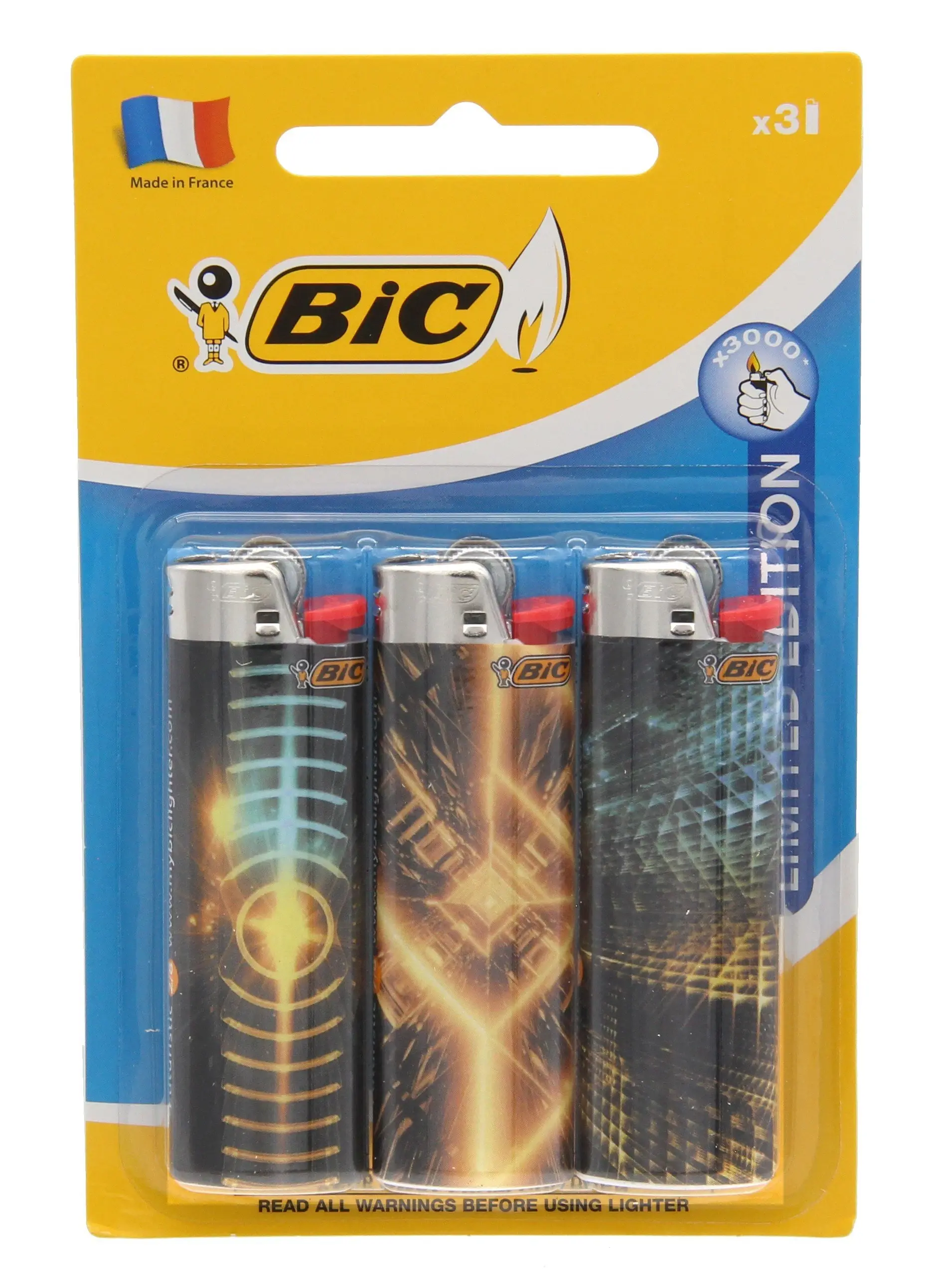 Bic Lighter Print 3pk – Assorted