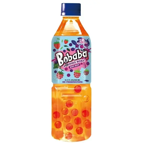 Bobaba Mixed Berry Bubble Tea 500ml
