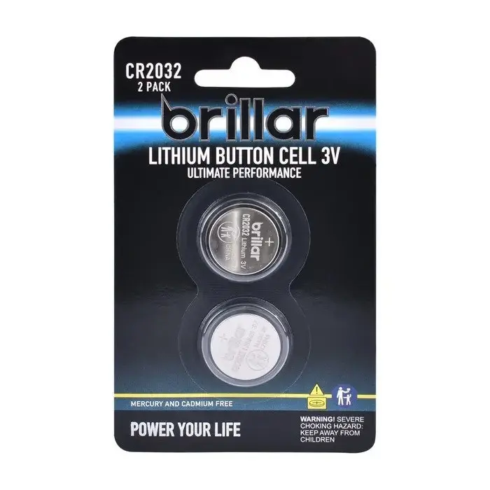 Brillar CR2032 Lithium Battery – 2 Pack
