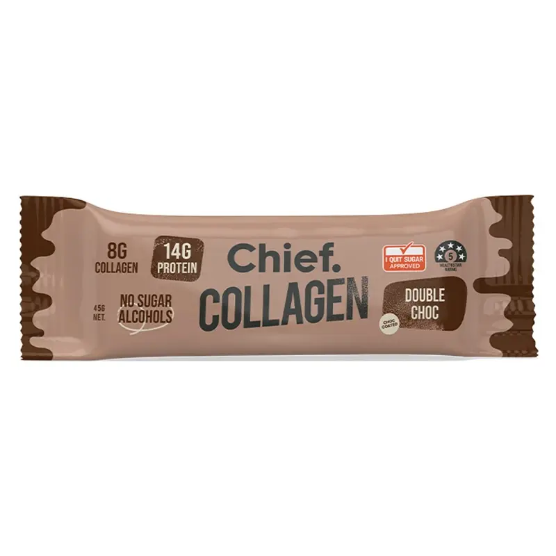 Chief Double Chocolate Collagen Bar 45g