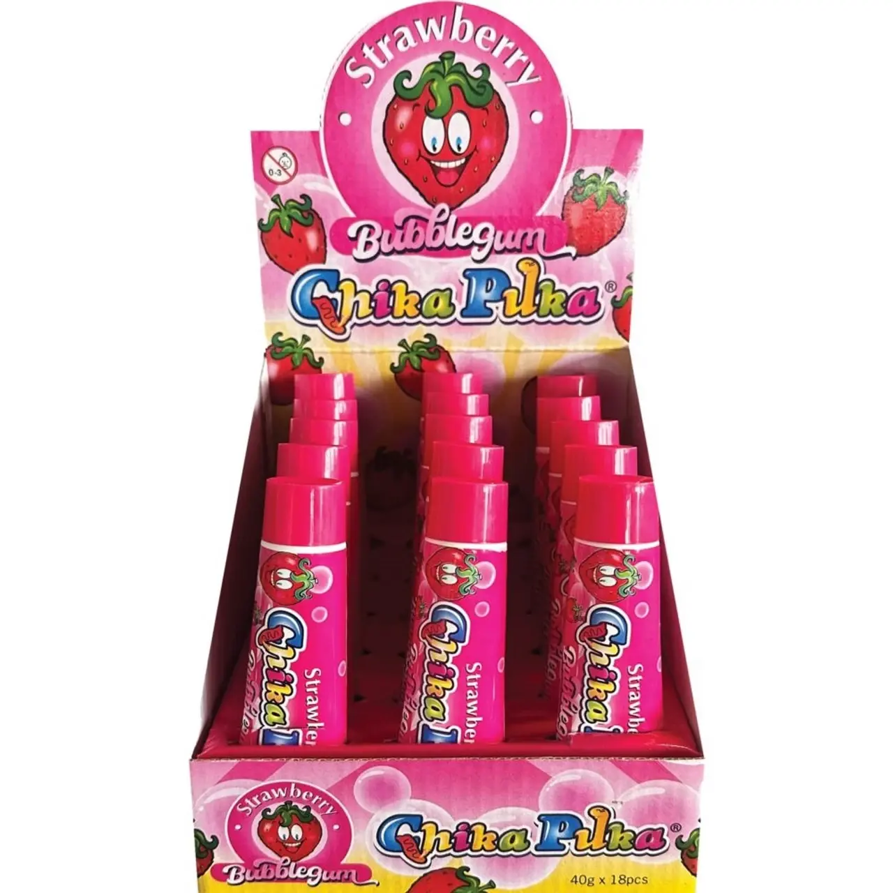 Chika Puka Bubblegum Strawberry 40g