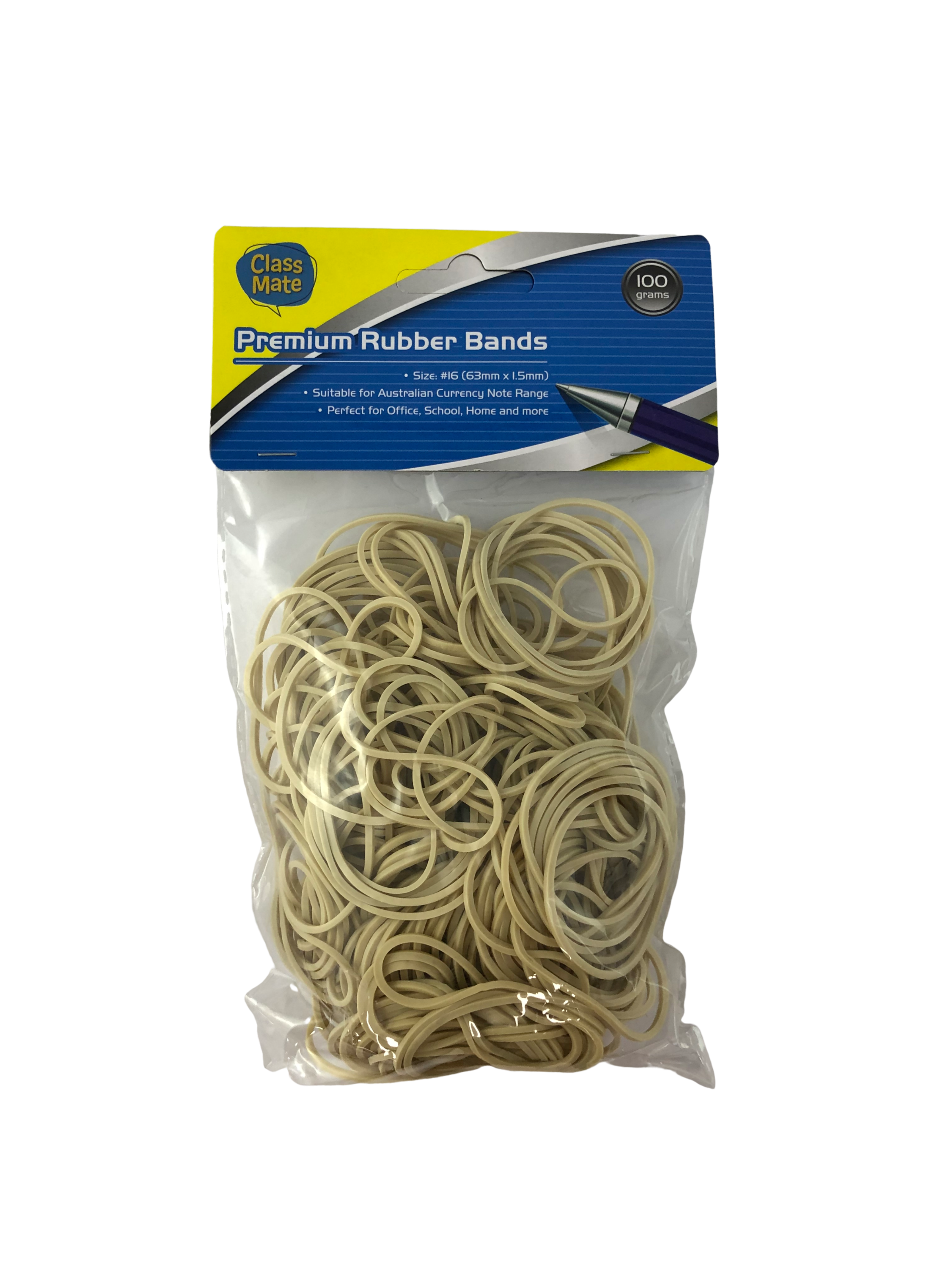 Class Mate Rubber Bands 100g Bag – Size #16