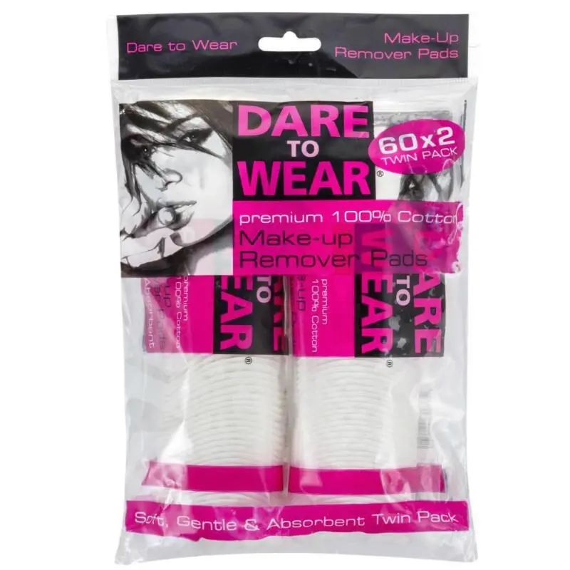 Dare to wear Make-up Remover Pads – 2*60 Twin Pack