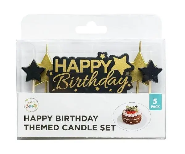 Deluxe Happy Birthday Candle Set
