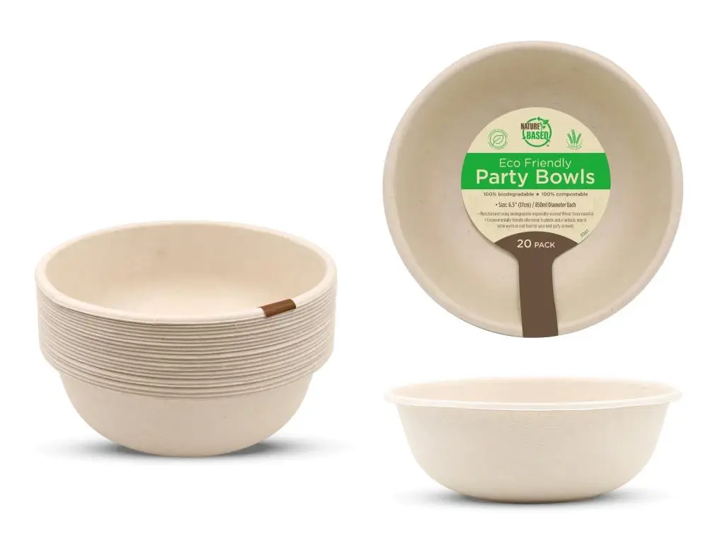 ECO Biodegradable Catering Plates – Bowl – Large – 20PK