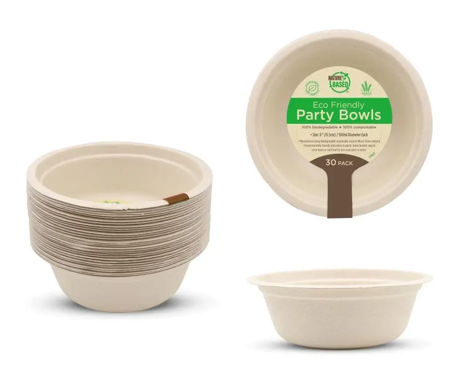 ECO Biodegradable Catering Plates – Bowl- Medium – 30PK