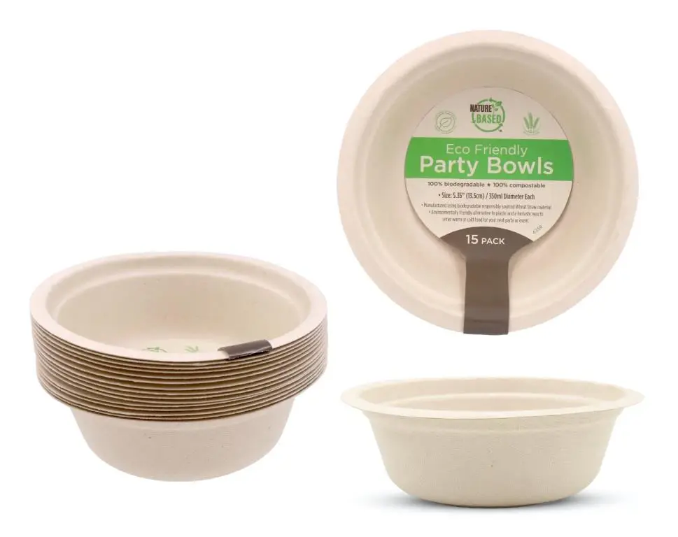 ECO Biodegradable Catering Plates – Bowl – Small – 15PK