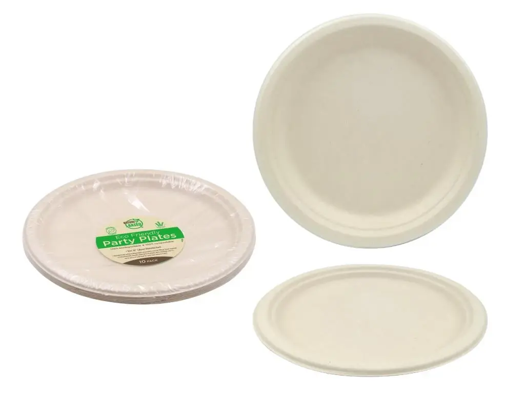 ECO Biodegradable Catering Plates – Round 10″-10PK