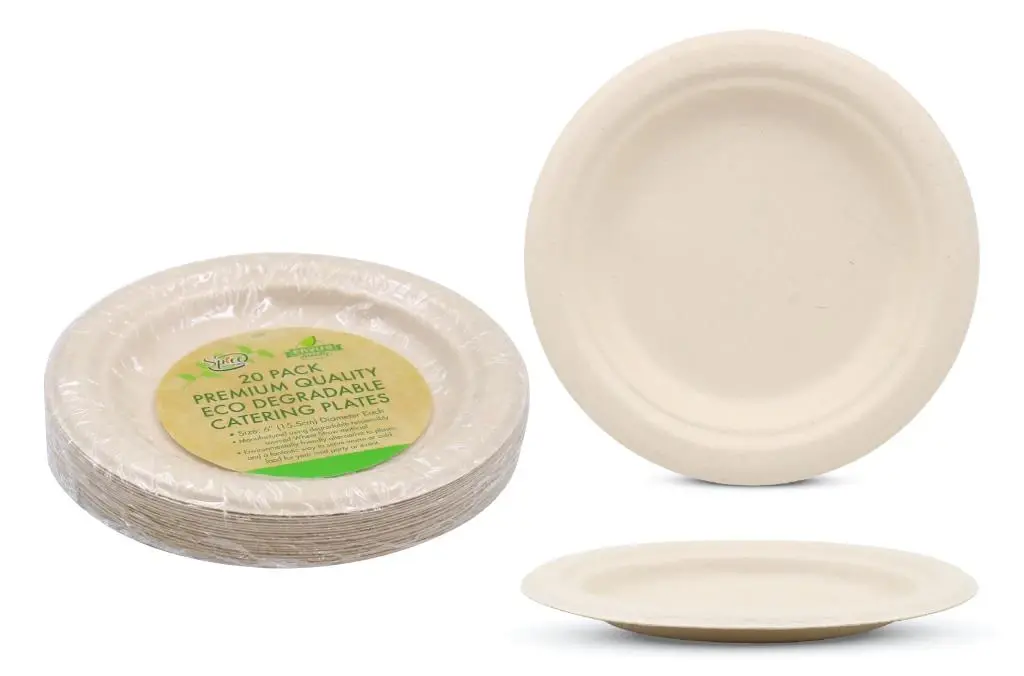 ECO Degradable Series Catering Plates – Round 6″- 20PK