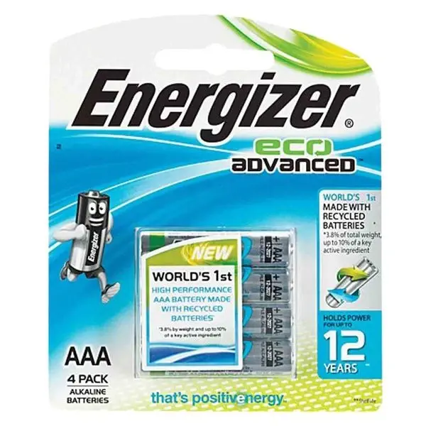 Energizer Eco Advanced AAA Battery – 4 Pack