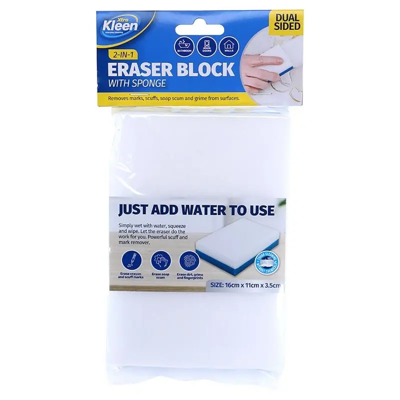 Eraser Block with Sponge 2-in1 – 16cm x 11cm x 3.5cm