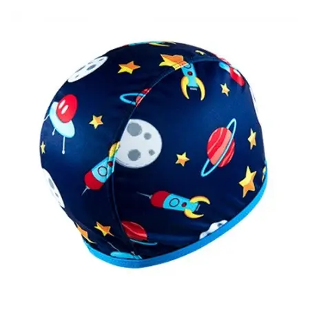 Floaties Boys’ Swimcap – Blue Rocket Ship