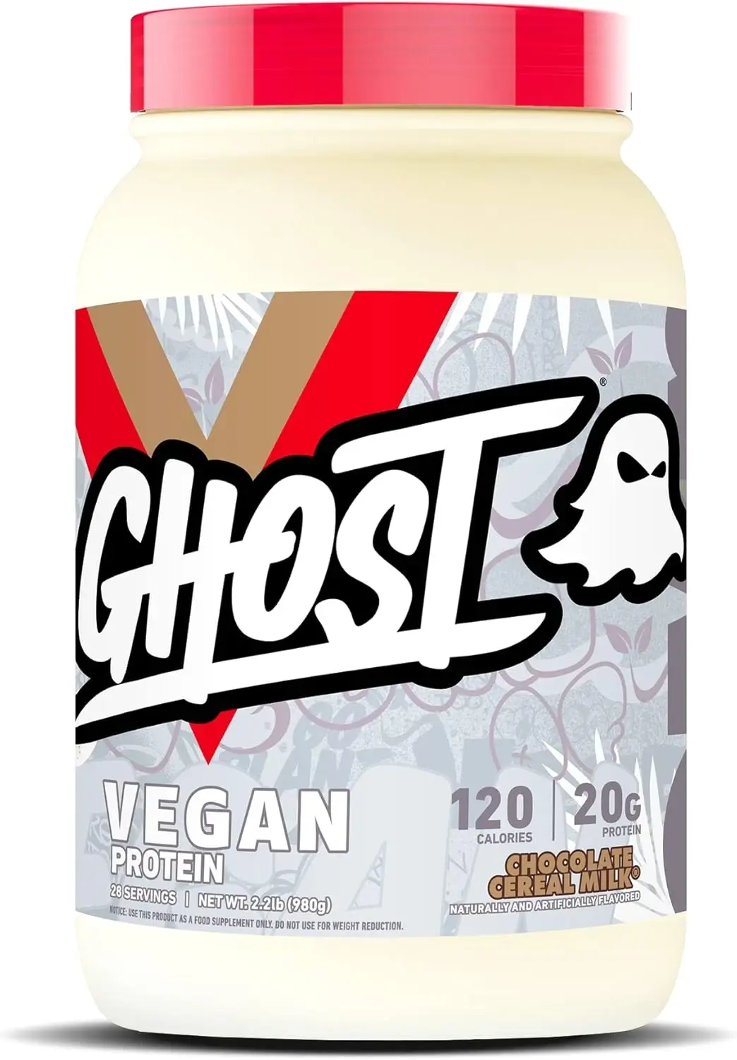 Ghost Vegan Protein Powder Choc Cereal Milk 2.2lb (989g)