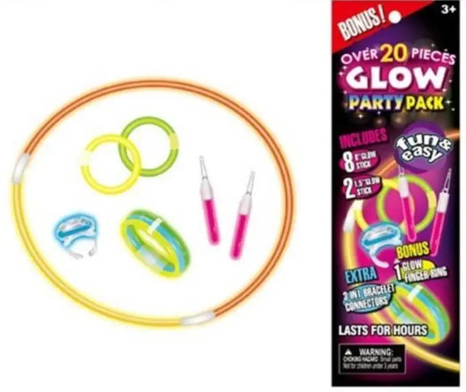 Glow In The Dark – Glow Stick Party Pack – 20 Pack