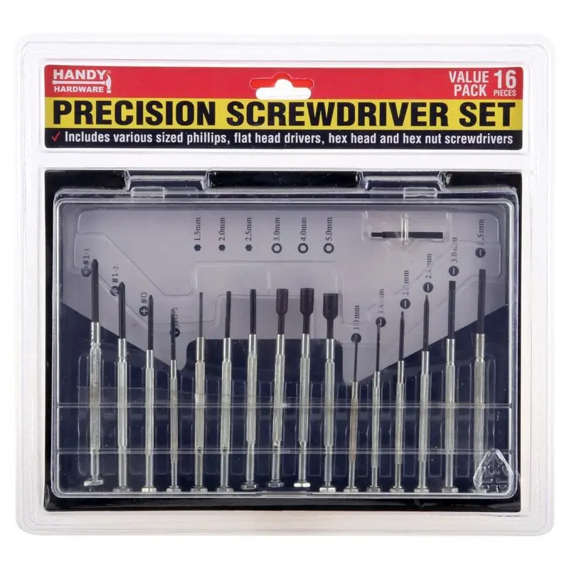 Handy Hardware Precision Screwdriver Set 16pc
