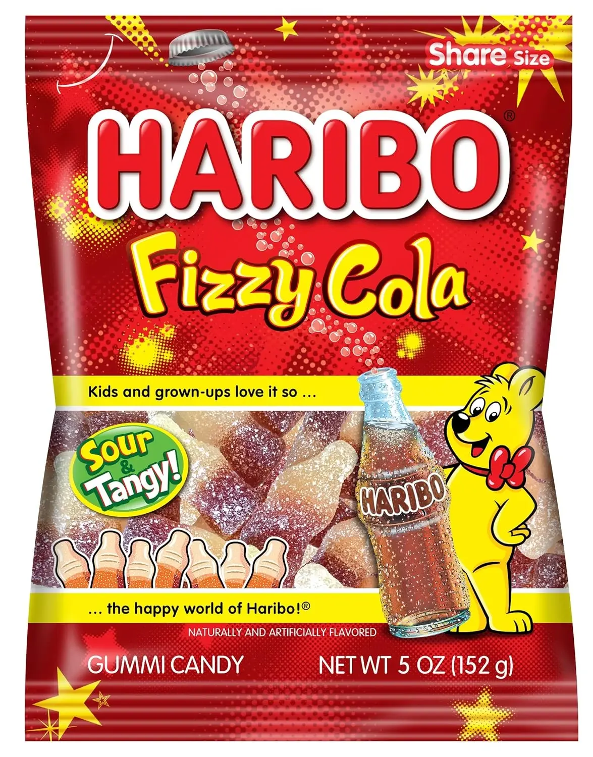 Haribo Fizzy Cola Peg Bag 141g