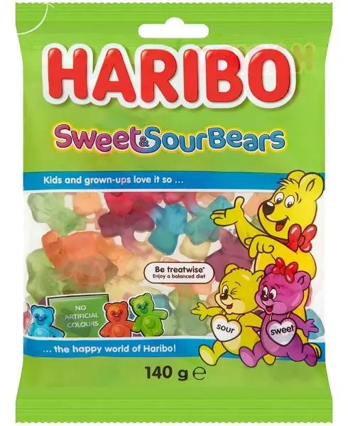 Haribo Sweet & Sour Bears 140g
