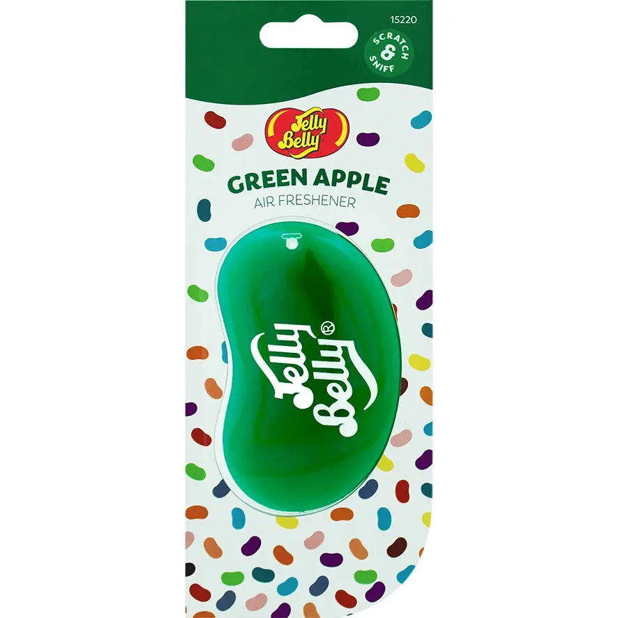 Jelly Belly 3D Hanging Air Freshener – Green Apple
