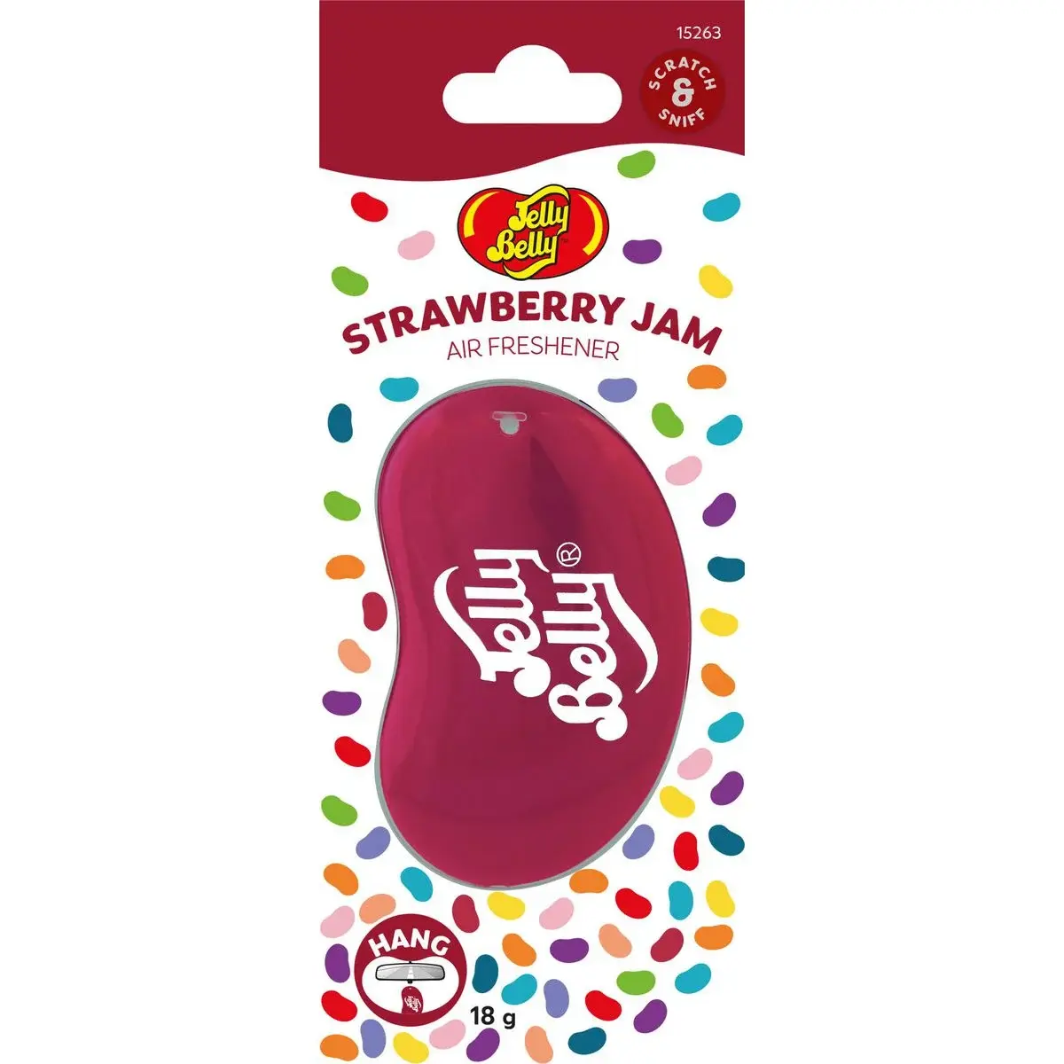 Jelly Belly 3D Hanging Air Freshener – Strawberry Jam