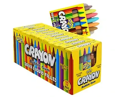 Jojo Crayon Sour Liquid Filled Bubblegum 55g