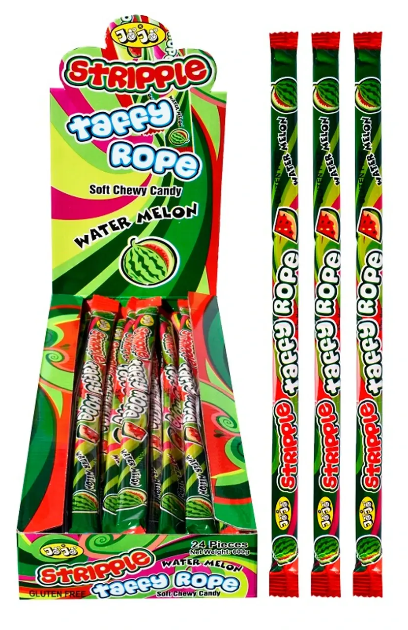 Jojo Stripple Taffy Rope Watermelon 25g