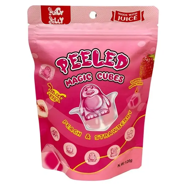 Juicy Jelly Magic Cubes Peach & Strawberry 120g
