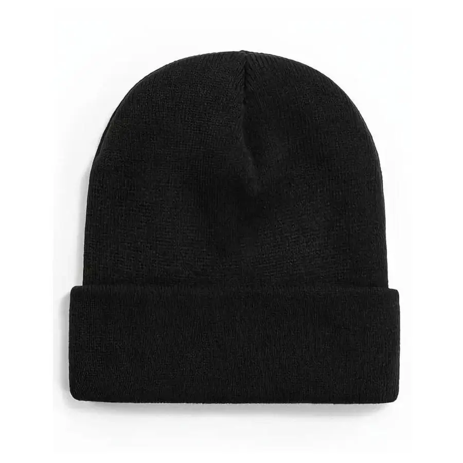 Knitted Plain Beanie – Black