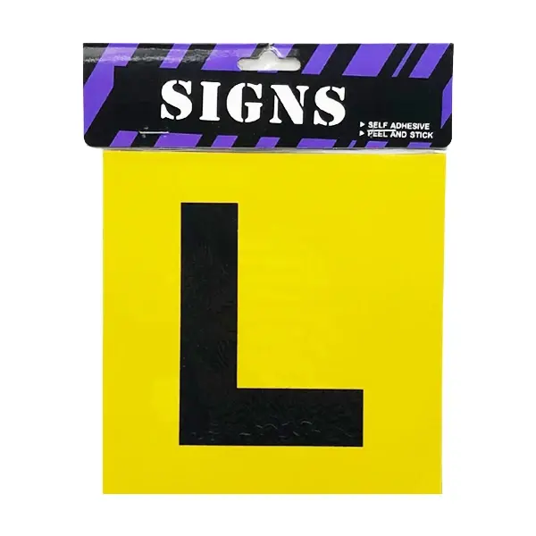 L Plate Yellow – Magnetic – 2 Pack