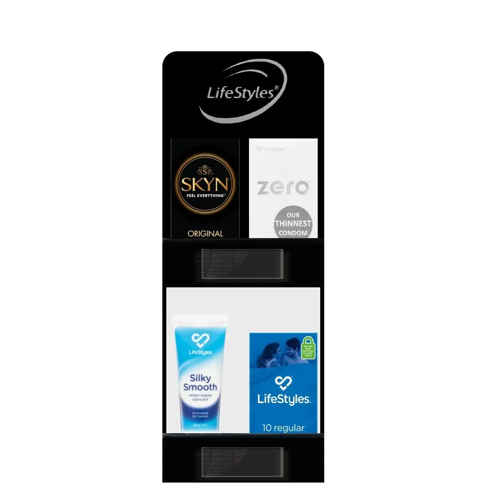 Lifestyles Condoms + Lubricant with Free Display Stand