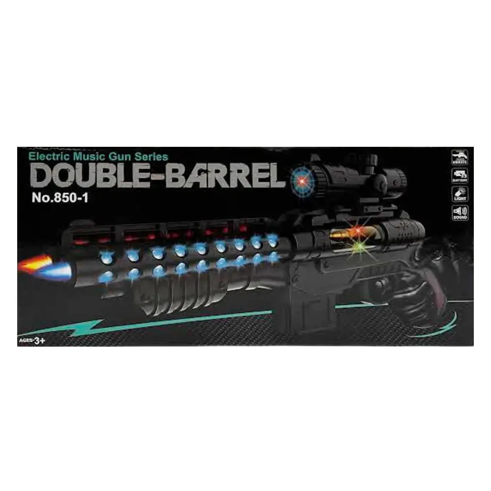 Light Up Double-Barrel Toy Gun