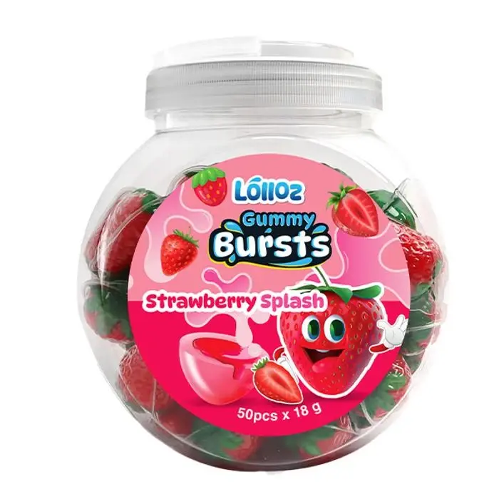 Lolloz Gummy Bursts Strawberry Splash 50’s 900g