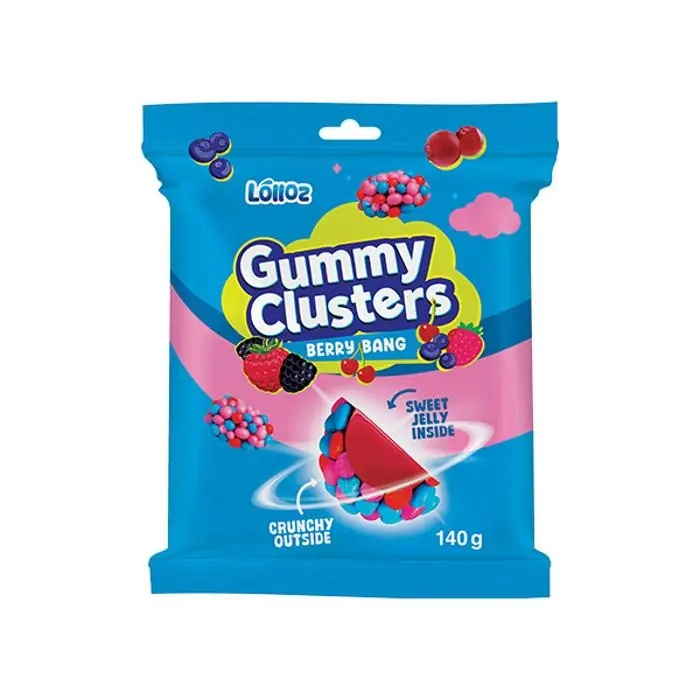 Lolloz Gummy Clusters Berry Bang 140g