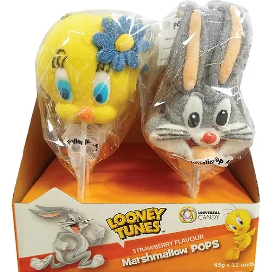 Marshmallow Pops Looney Tunes 45g