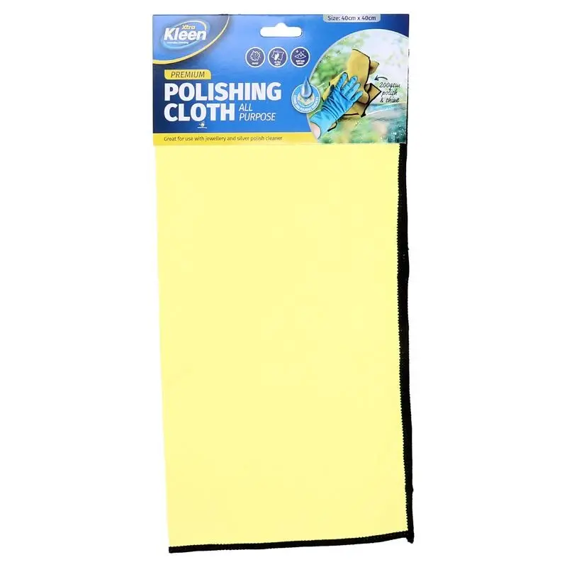Microfibre Polishing Cloth 40cm x 40cm – 200GSM Yellow