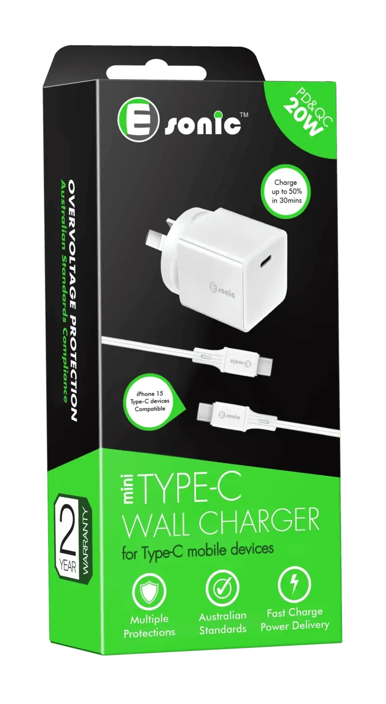 Mini Type-C Wall Charger For Type-C Devices
