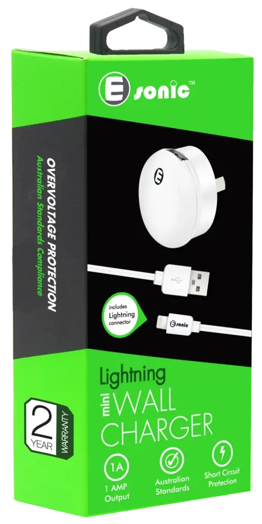 Mini USB Wall Charger with Lightning Cable