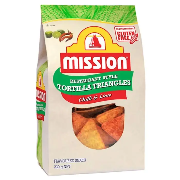 Mission Corn Chips Chilli & Lime 230g