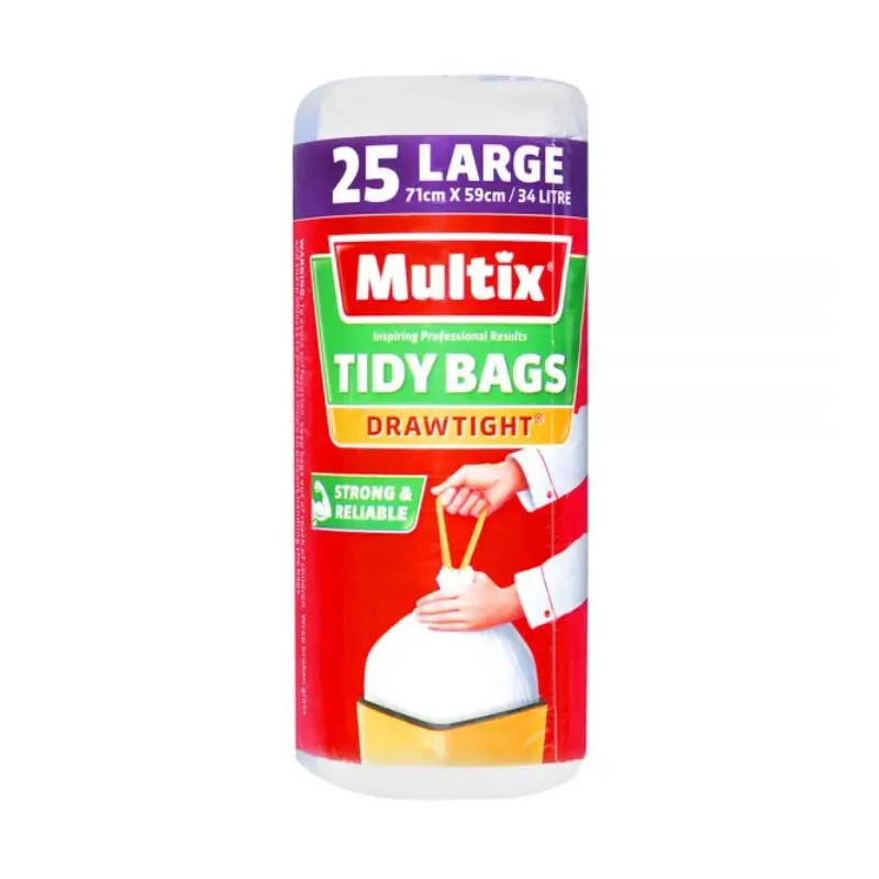 Multix Tidy Bags Drawtight Large – 34L – 25 Pack